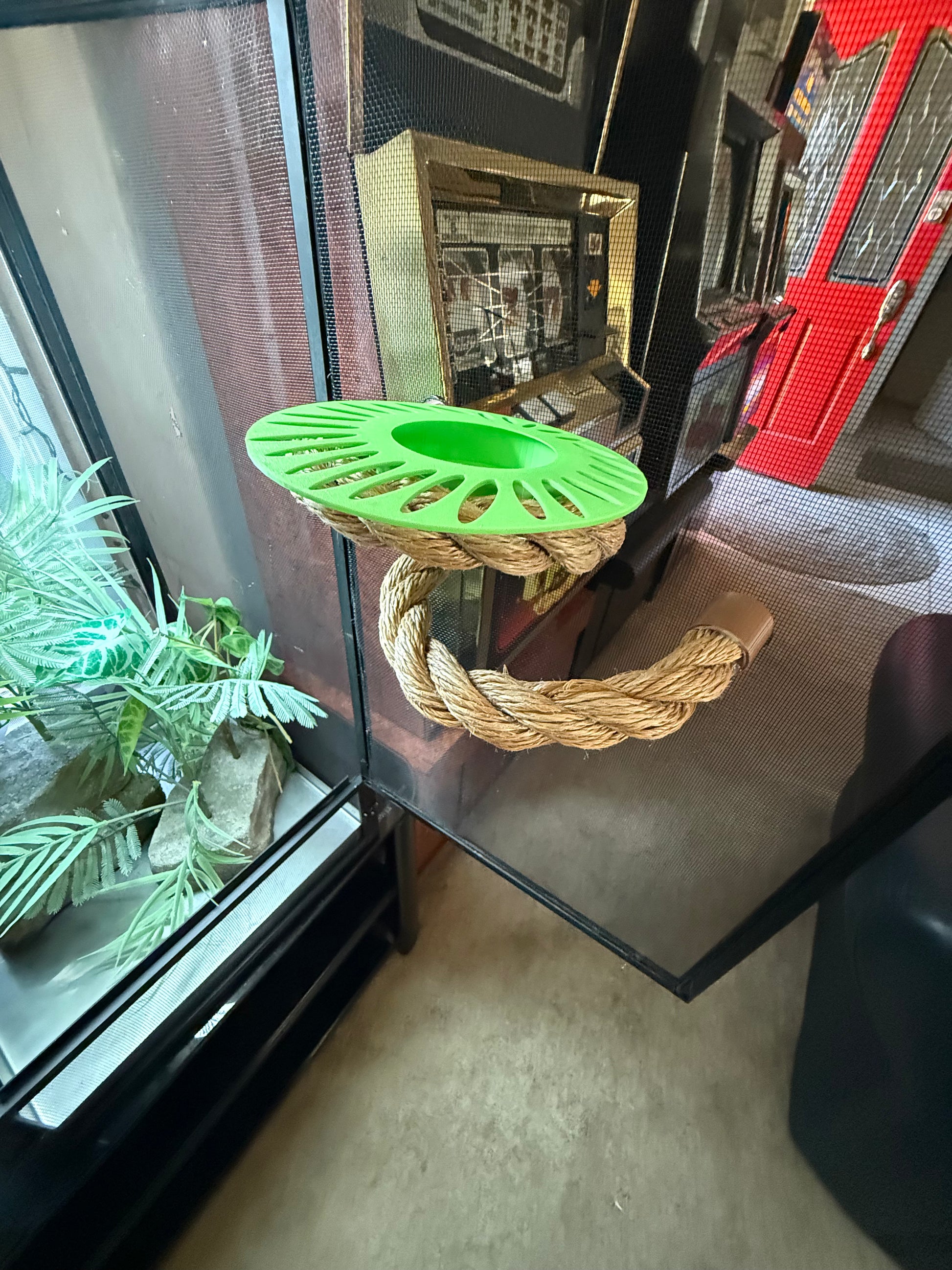 Magnetic Jungle Rope with Feeding dish and deck