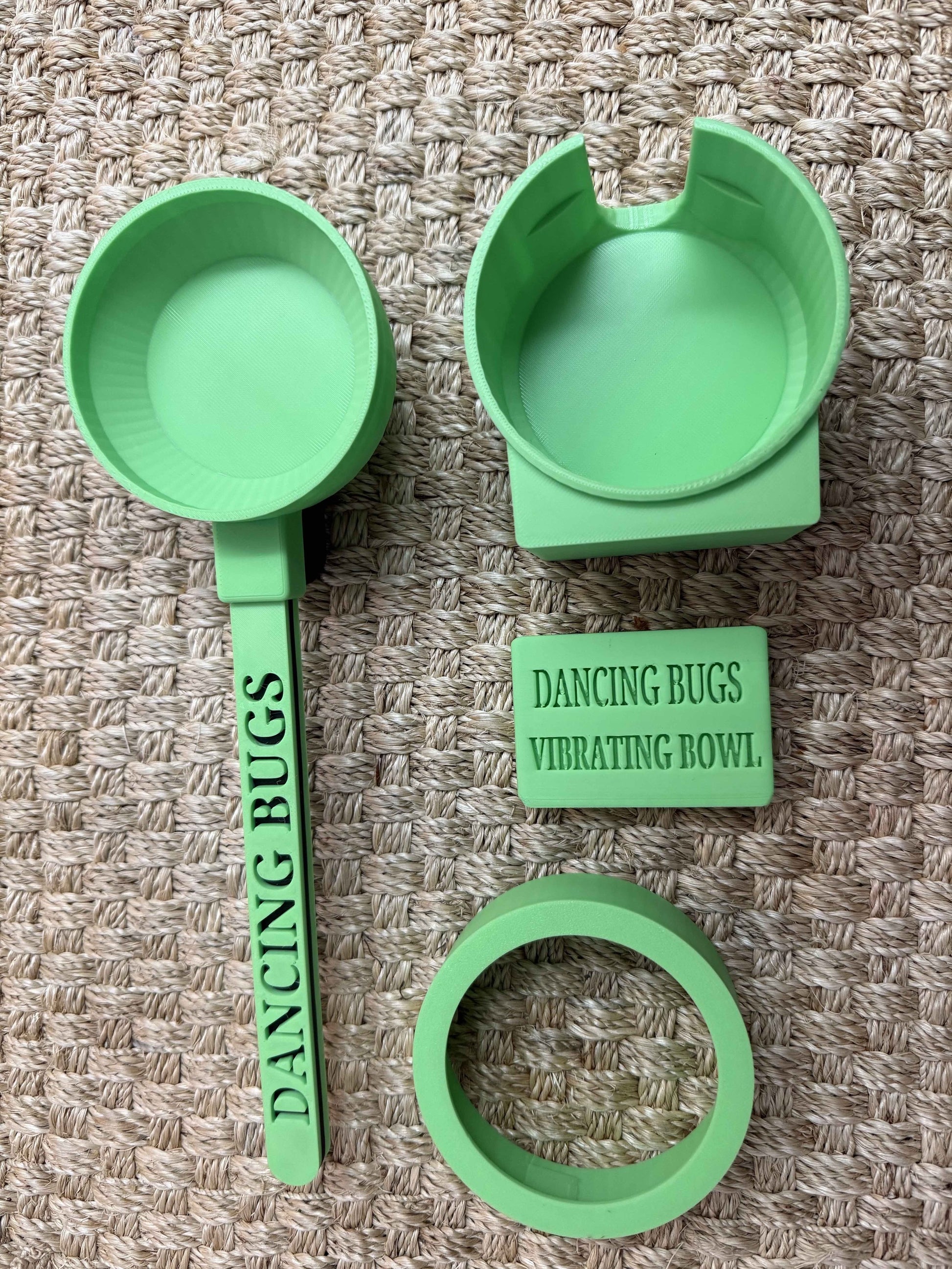 Dancing Bugs Vibrating Bowl w/ Magnetic Bowl holder